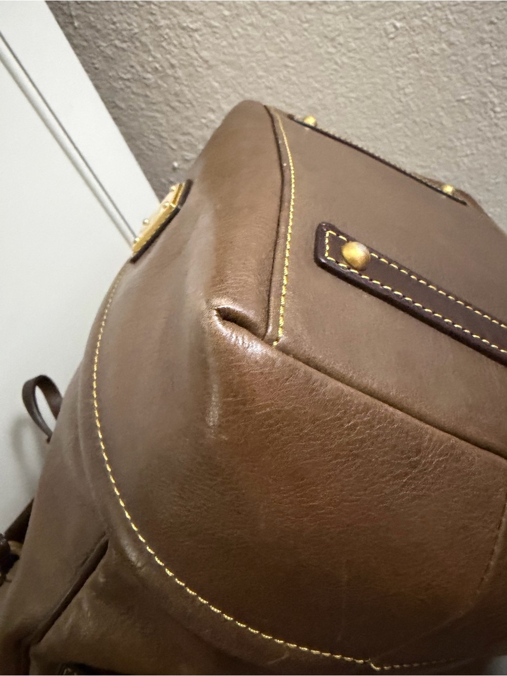 Dooney & Bourke Florentine Buckley Brown Leather Drawstring Satchel with Tassels - Picture 13 of 16